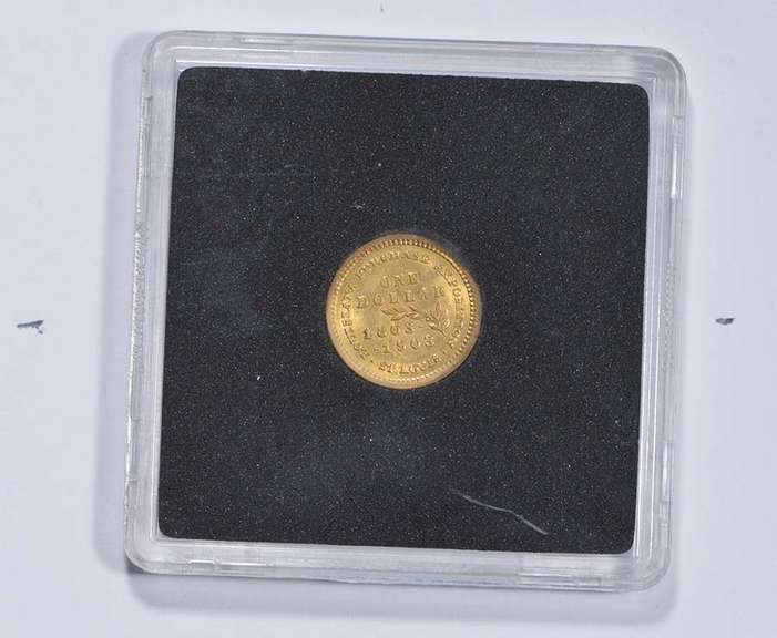 1903 $1 Louisiana Purchase Commemorative Gold Dollar McKinley