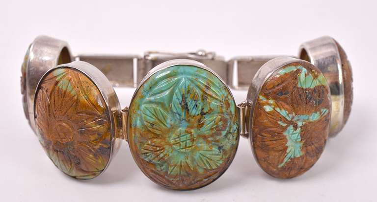 Creative Turquoise Bracelet Set in Sterling Silver