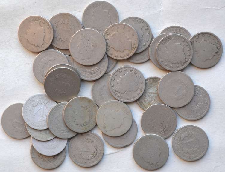 4 Each 1890-3 1895-99 V Nickels