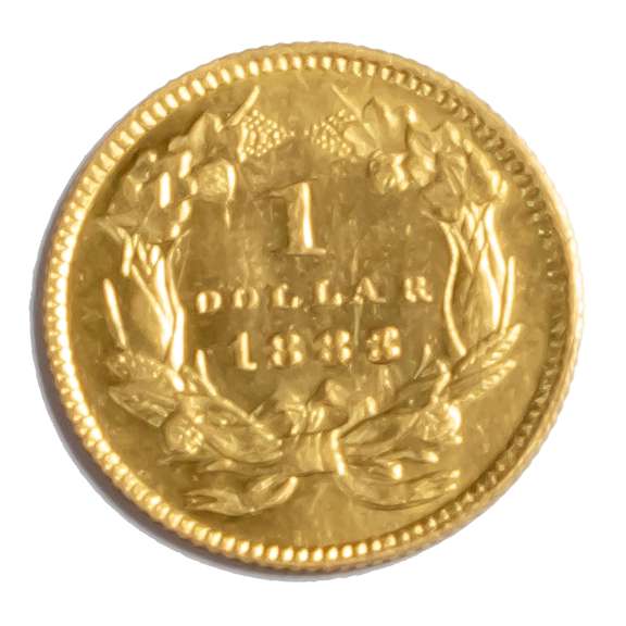 Scarce 1883 Type 3 $ 1 US Gold