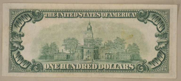 1934 $100 Atlanta FR Note With Lime Green Seal