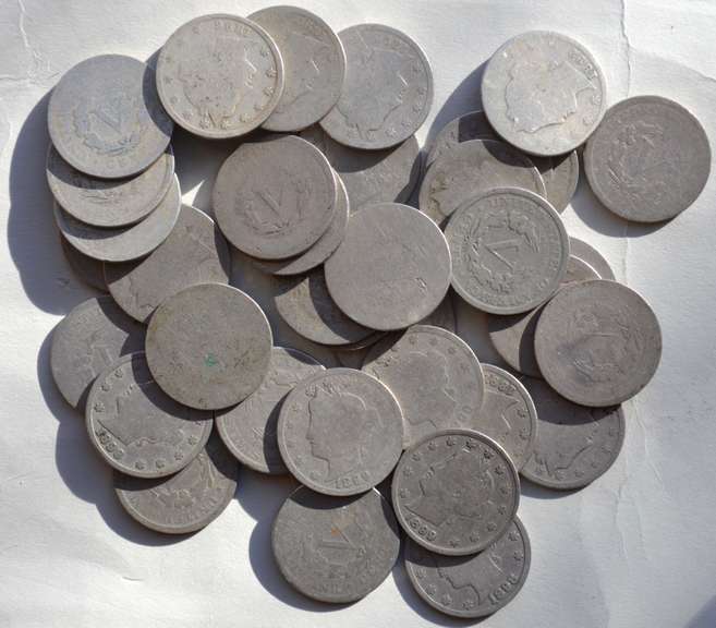4 Each 1890-1893 1895-99 V Nickel Lot