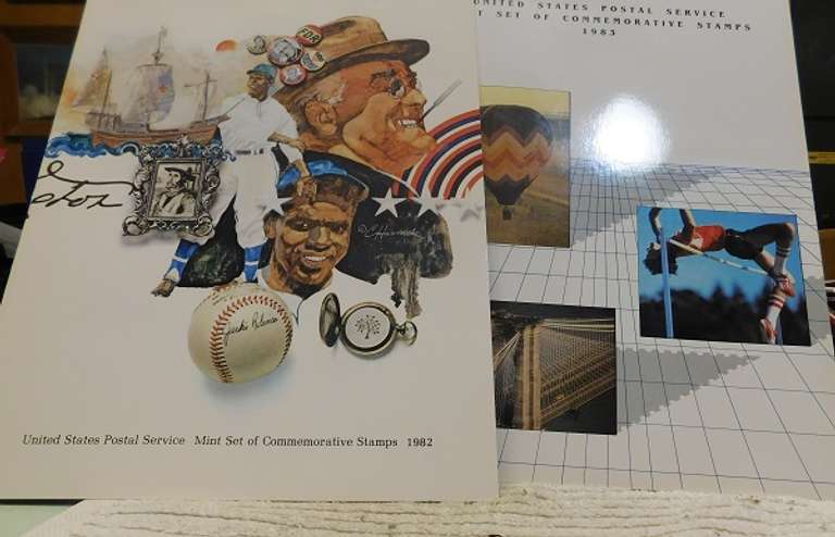 Stamps: 1982 & 83 Comm Mint Sets apx $15 & $5.80