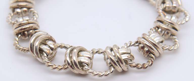 Vintage Sterling Silver Bracelet with Toggle Clasp