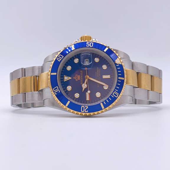 Men's Stainless Steel Diver Watch with Day Date