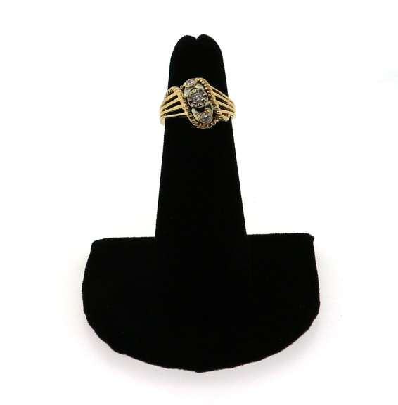 Traditional Three Stone 14k Gold Diamond Ring