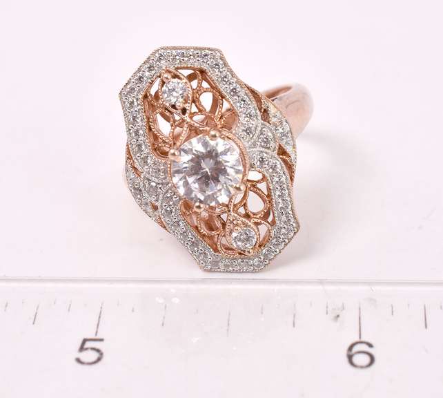Sparkling Crystal Ring in Sterling Silver