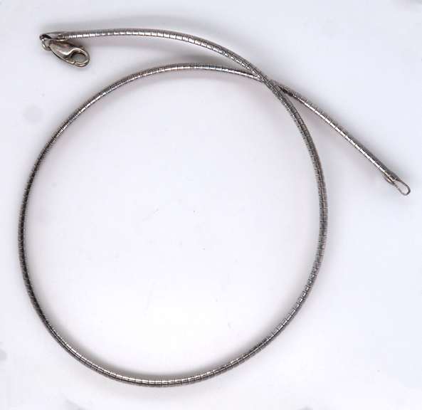 Vintage Italian Sterling Silver Omega Necklace