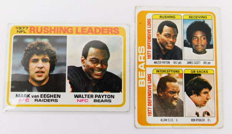 2 Walter Payton Football Cards