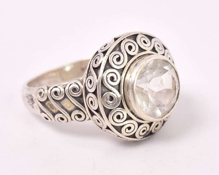 Captivating Crystal Ring in Sterling Silver