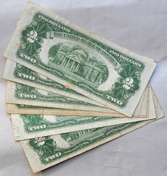 6 1928 G $2 Red Seal US Notes