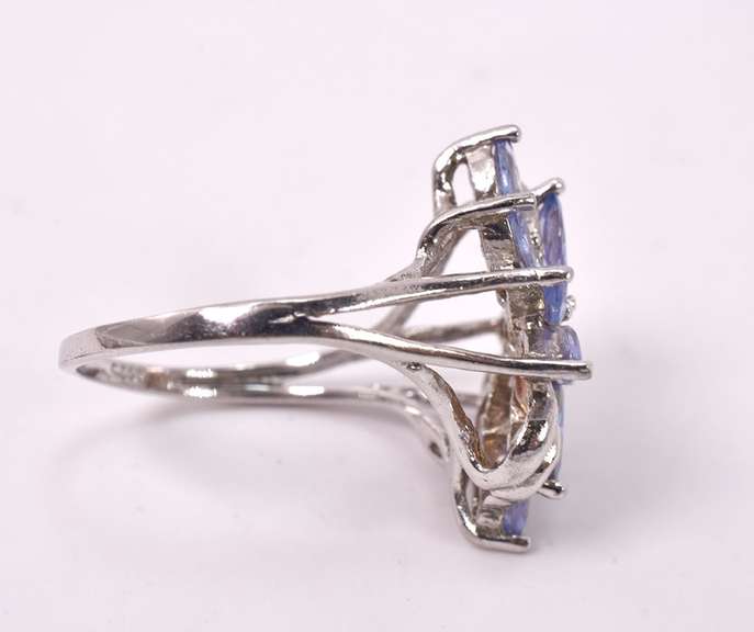 Sparkling Purple Gemstone Ring in Sterling Silver