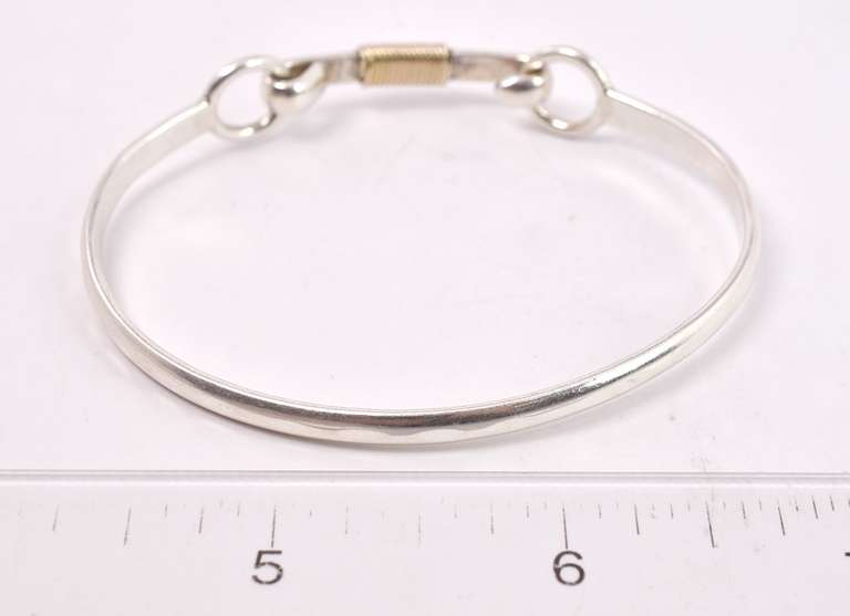 Brilliant Hook Clasp Bracelet in Sterling Silver