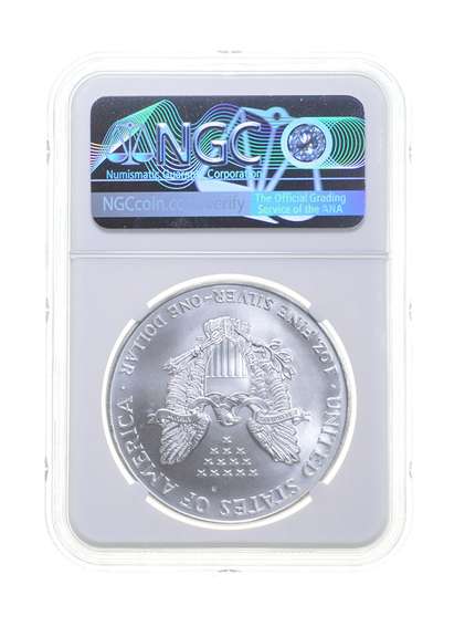 MS67 ERROR 2000 American Silver Eagle - OBV & REV Struck Thru - NGC