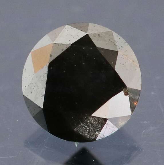 Very fine .35ct smooth cut Black Diamond solitaire