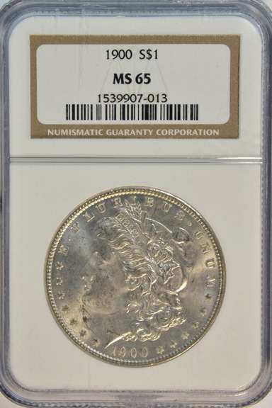 Much tougher Gem BU 1900-P Morgan Silver Dollar. PCGS MS65