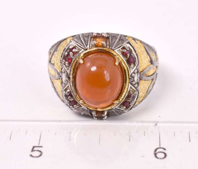 Amazing Amber Ring in Sterling Silver