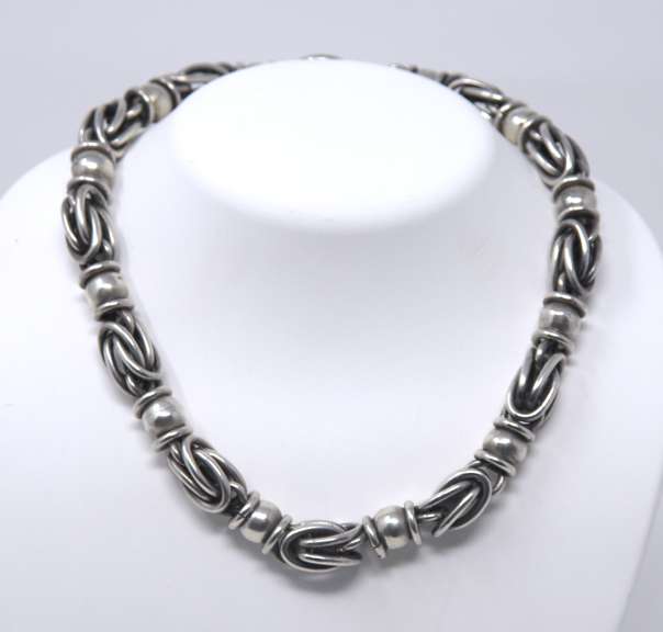 Vintage Heavy Sterling Silver Necklace