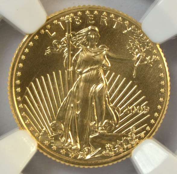 Flawless 2009 $5 American Gold Eagle. NGC MS70 ER