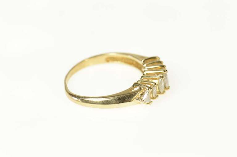 14K Yellow Gold 0.51 Ctw Marquise Diamond Wedding Band Ring