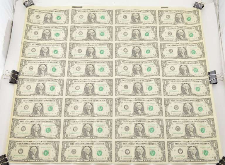 Lot (32) 1988 $1 St. Louis, MO United States FRN Uncut Sheet