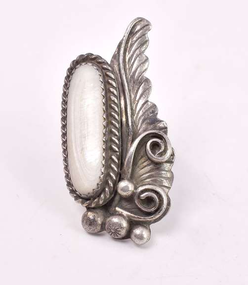 Wonderful White Stone Ring in Sterling Silver