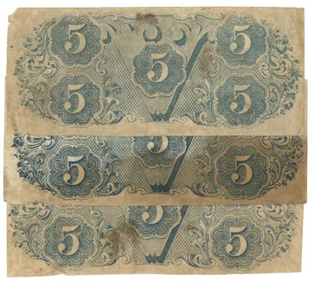 3 Great 1863 $5 Confederate States of America Notes with dates
