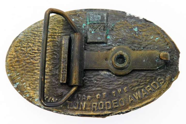 Vintage Winston Rodeo Awards Brass Belt Buckle