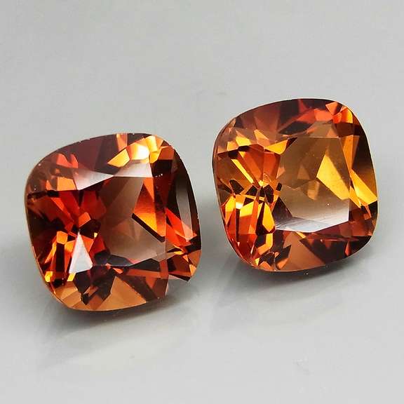 9x9mm! 7.71ct matched set of Imperial Topaz
