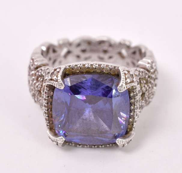 Precious Purple Gemstone Ring in Sterling Silver
