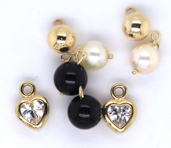 Beautiful Yellow Gold Hoop Charms