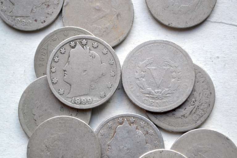 2 Each 1887-89 1894-5 1897 &1899 V Nickels