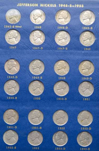 2 Sets Of Complete Jefferson Nickels 1938-1964