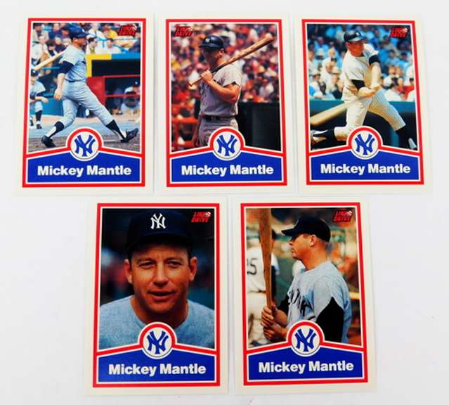 5 Mickey Mantle MLB Baseball Cards