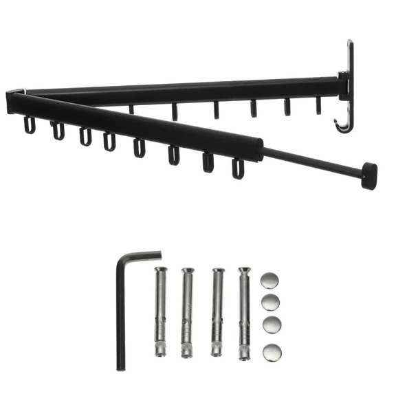 Folding Clothes Hanger Wall Mounted Telescopic