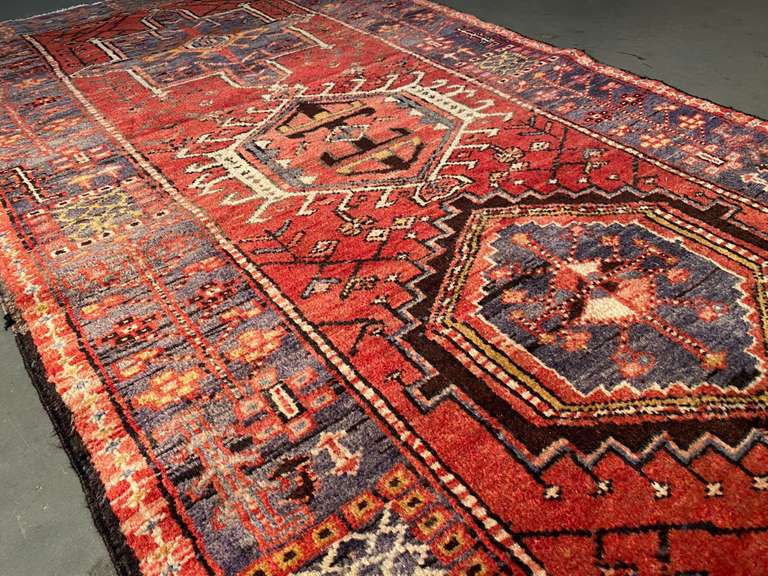 VINTAGE PERSIAN KARAJEH RUNNER 3.6x10.3