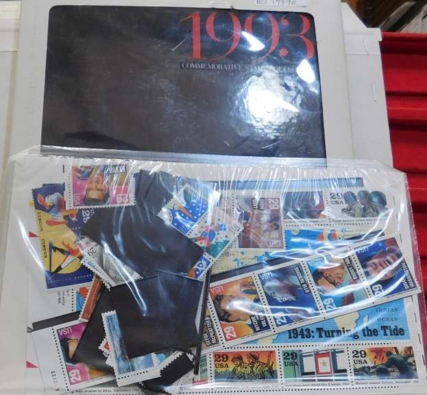 Stamps: 1993 Mint Book w/ Commem stamps, $20.59