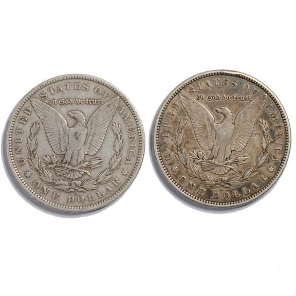 1885 & 1889 O Morgan Dollars