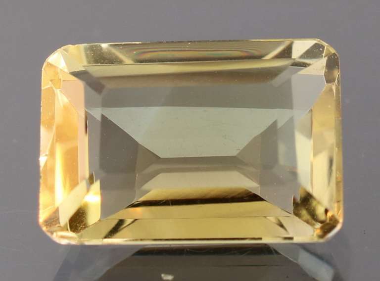 Rich 4.07ct untreated emerald cut Citrine