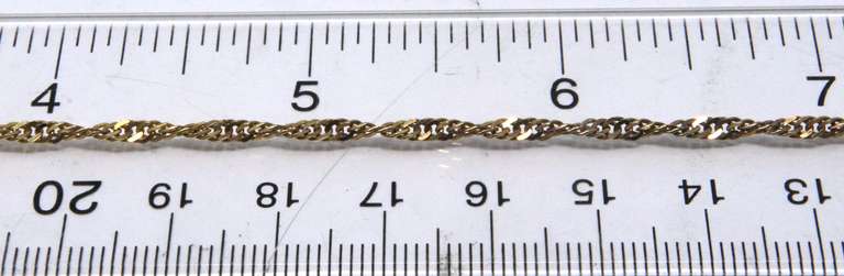 Vintage Sterling Silver Rope Chain Necklace