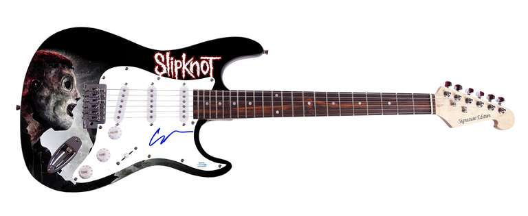 Slipknot Corey Taylor Autographed Signed Graphics Photo Guitar ACOA