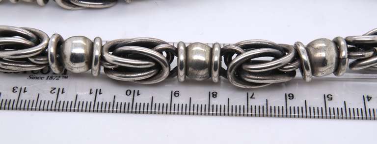 Vintage Heavy Sterling Silver Necklace