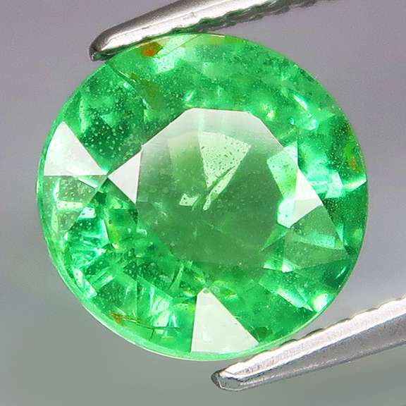 Vivid spring green 3.83ct Tsavorite solitaire