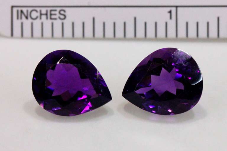 Juicy Gem Quality Amethyst Pair - 8.20 cts.