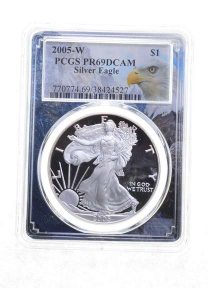 PR69 DCAM 2005-W American Silver Eagle - Graded PCGS
