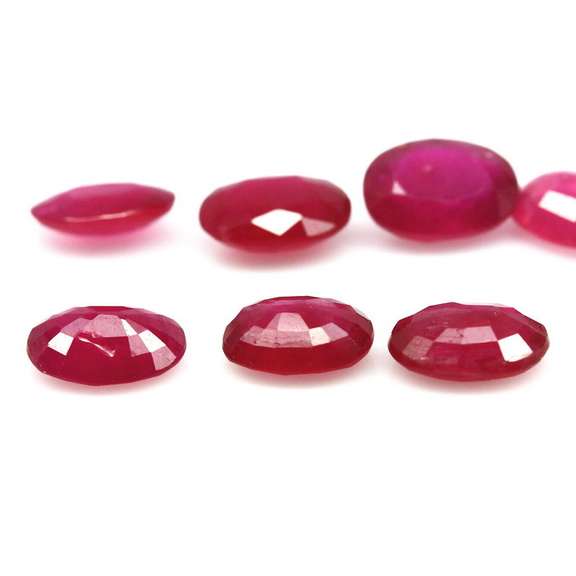 Fantastic 10.02ct 7 piece Madagascar Ruby set