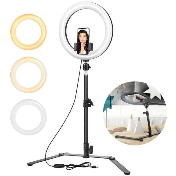 10 inch Ring Light with Phone Clip