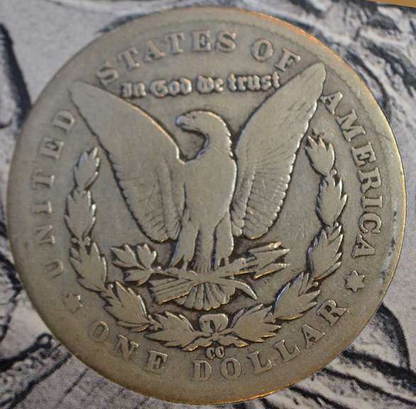 1885-CC Morgan Silver Dollar, Circulated.