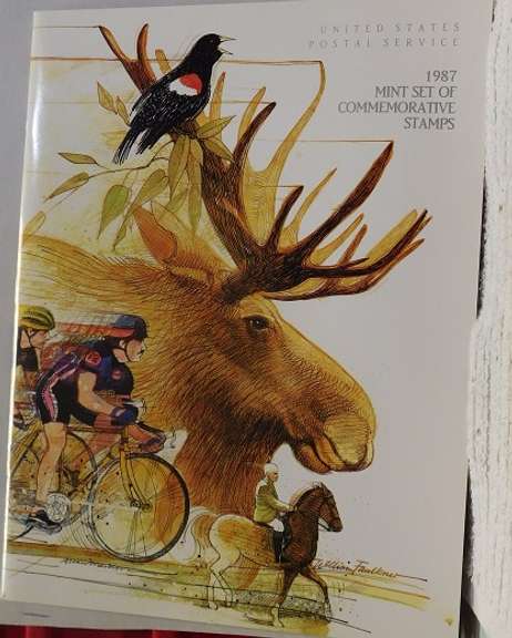 Stamps: 1987 Comm Mint Set apx $9.02