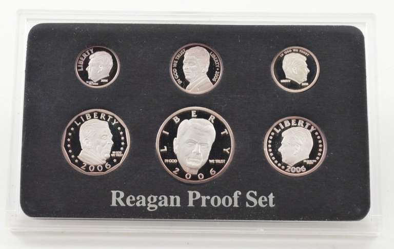 2006 Reagan 6 Coin .999 Fine Silver Proof Set